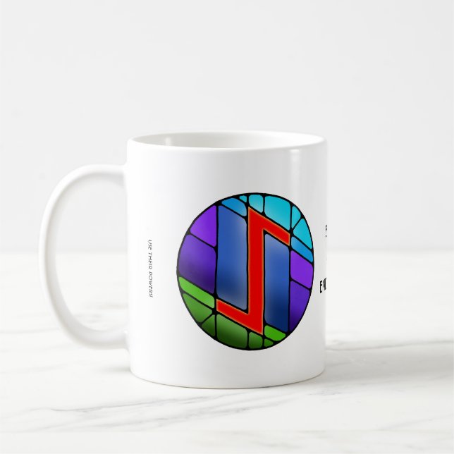 Taza De Café Art Nouveau Eihwaz Rune Mug - ¡ENDURANTE! (Izquierda)