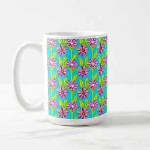 Taza De Café Art Nouveau Floral Watercolor Pattern Mug