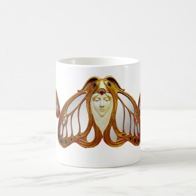 TAZA DE CAFÉ ART NOUVEAU MOTH WOMAN (Centro)