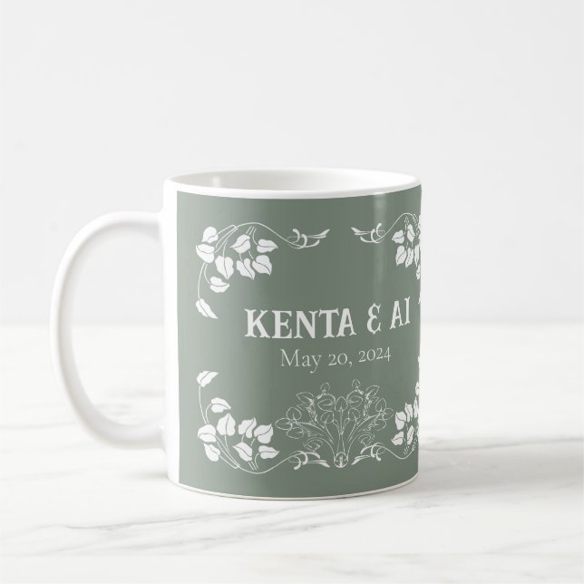 Taza De Café Art Nouveau personalizado (Izquierda)