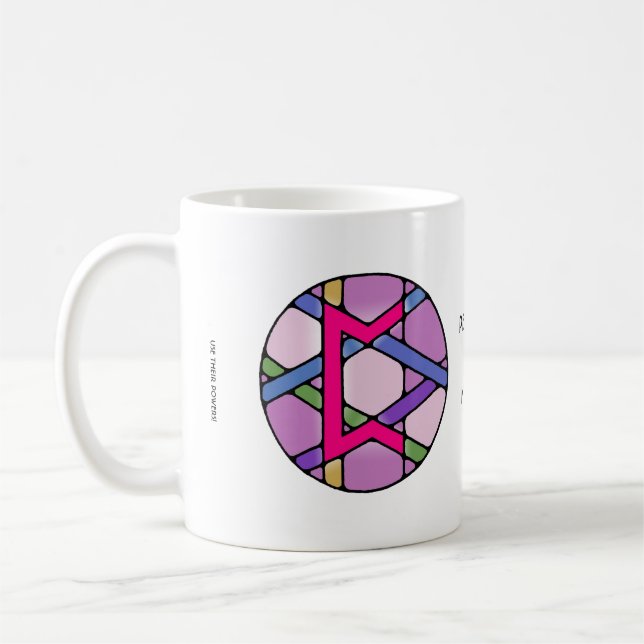 Taza De Café Art Nouveau Perthro Rune Mug - KARMA! (Izquierda)
