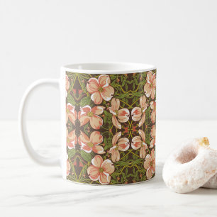 Taza De Café Art Nouveau Rubor Dogwood Floral