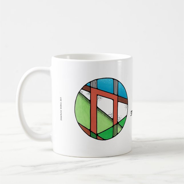 Taza De Café Art Nouveau Uruz Rune Mug - ¡FUERZA! (Izquierda)