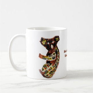 Taza De Café Arte aborigen Koala Animal salvaje