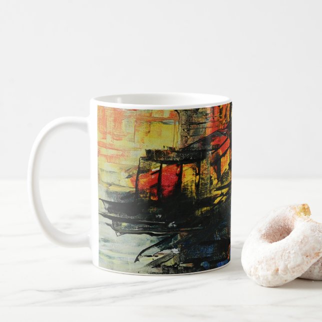 Taza De Café Arte abstracto (Con donut)