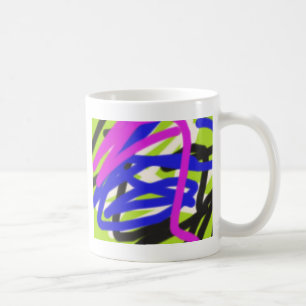 Taza De Café arte abstracto 4834 coloridos