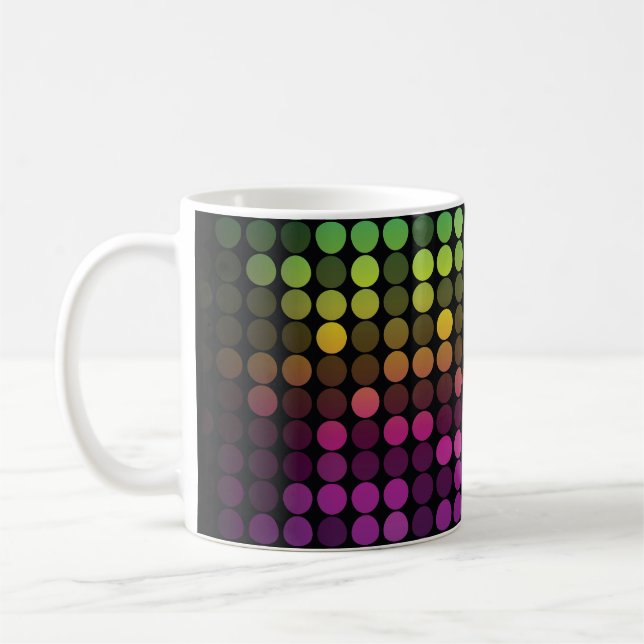 Taza De Café Arte abstracto brillante multicolor (Izquierda)
