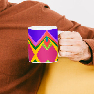 Taza De Café Arte abstracto colorido