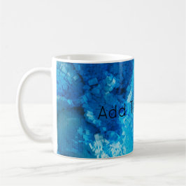 Taza De Café Arte abstracto con ángulo azul y blanco