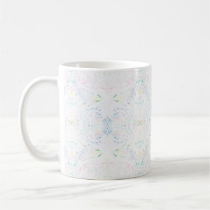 Taza De Café Arte abstracto de acuarela de arcoíris de luz de c