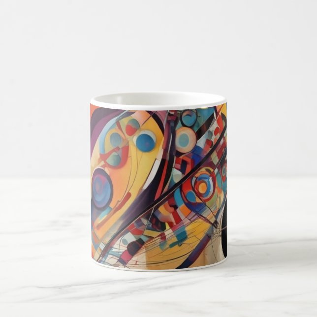 Taza De Café Arte abstracto de composición moderna (Centro)