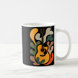 Taza De Café Arte abstracto de guitarra minimal divertido regal