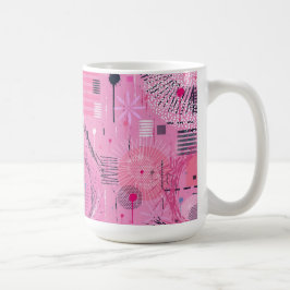 Taza De Café Arte abstracto de helado con fresa