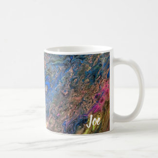 Taza De Café Arte abstracto de Joe - Azul y rosa - Café