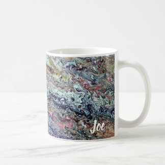Taza De Café Arte abstracto de Joe - Ondas púrpura - Café
