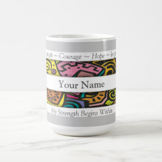 Taza De Café Arte abstracto de la afirmación positiva de