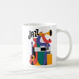 Taza De Café arte abstracto de música