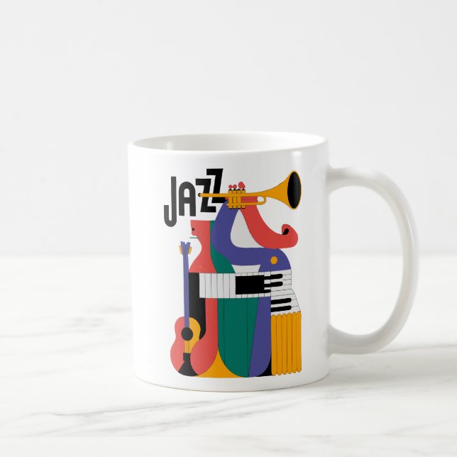 Taza De Café arte abstracto de música (Derecha)