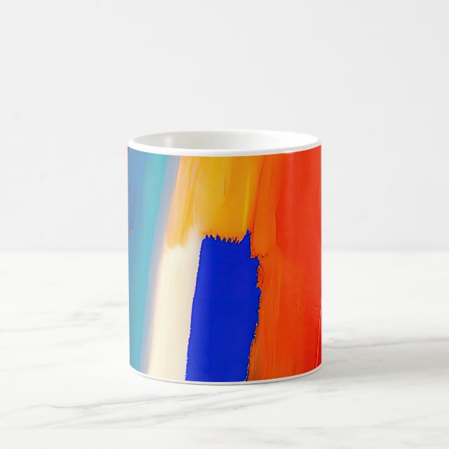 Taza De Café Arte abstracto de "Raspberry Rhapsody" (Centro)