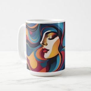 Taza De Café Arte abstracto de salud mental