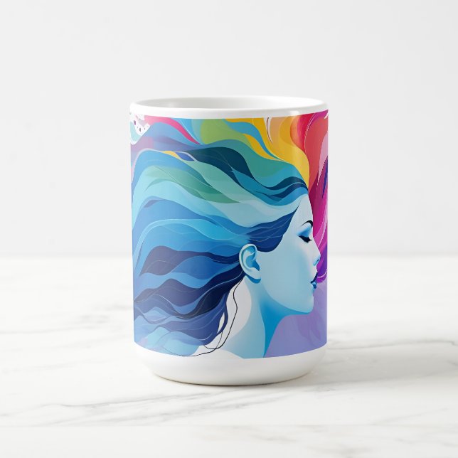 Taza De Café Arte abstracto de salud mental (Centro)