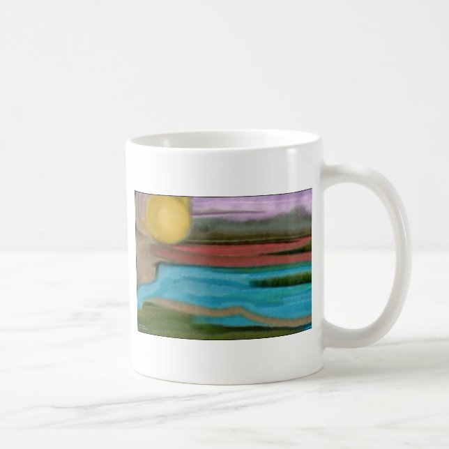 Taza De Café Arte abstracto de Sierra Sunrise (Derecha)