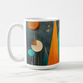 Taza De Café ✨Arte abstracto espacial futurista retro moderno ✨