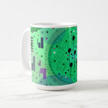 Arte abstracto: Fruta de kiwi verde