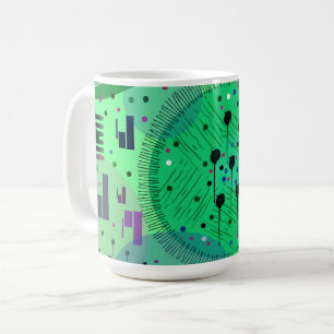 Taza De Café Arte abstracto: Fruta de kiwi verde