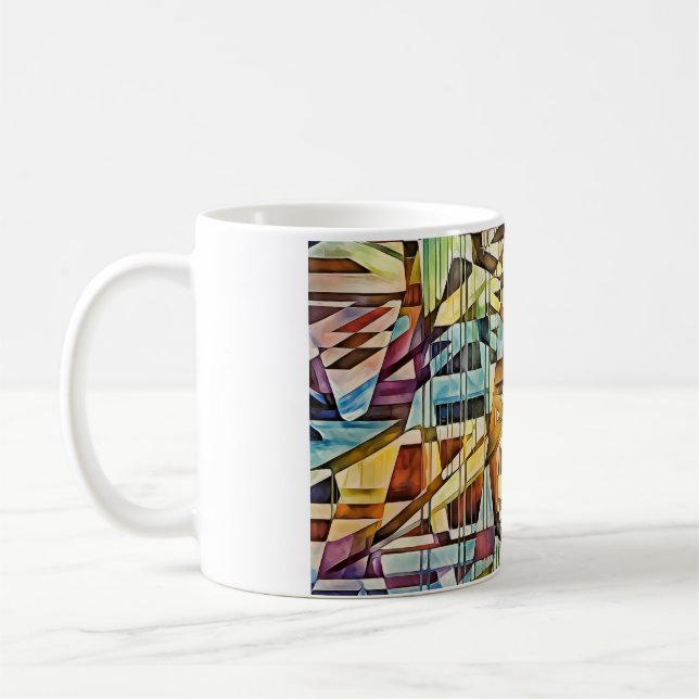 Taza De Café Arte abstracto geométrico (Izquierda)