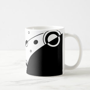 Taza De Café Arte abstracto geométrico en blanco y negro