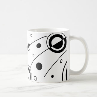 Taza De Café Arte abstracto geométrico en blanco y negro
