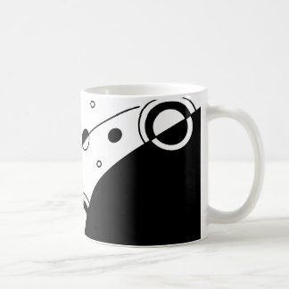 Taza De Café Arte abstracto geométrico negro y blanco