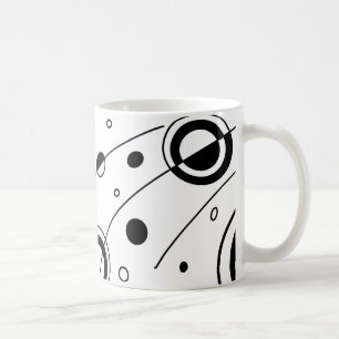 Taza De Café Arte abstracto geométrico negro y blanco