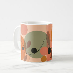 Taza De Café Arte abstracto geométrico. Retro vintage