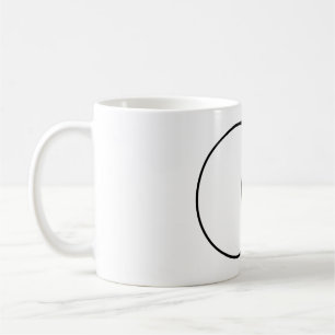 Taza De Café Arte abstracto moderno de círculo cuadrado