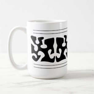 Taza De Café Arte abstracto moderno de forma negra