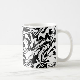 Taza De Café Arte abstracto moderno en blanco y negro