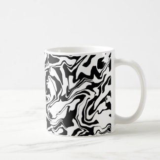 Taza De Café Arte abstracto moderno en blanco y negro