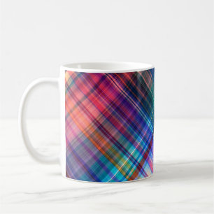 Taza De Café arte abstracto patrón geométrico diagonal arco iri