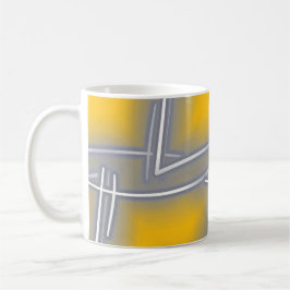 Taza De Café Arte abstracto rectangular gris