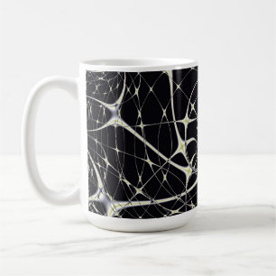 Taza De Café Arte abstracto Telaraña dorada