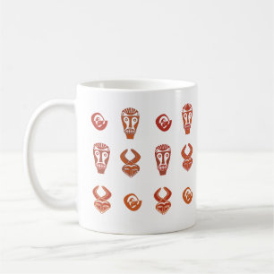 Taza De Café Arte abstracto tribal africano contemporáneo de ca