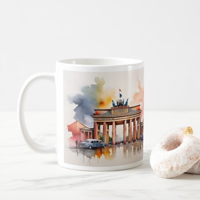 Taza De Café Arte acuático de Berlín (Con donut)