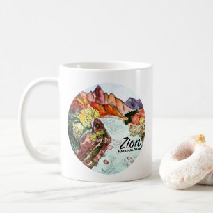 Taza De Café Arte acuático del Parque Nacional Zion