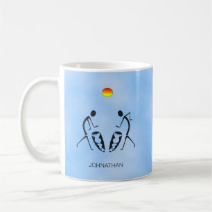 Taza De Café Arte africano, bailes de silueta y tambores