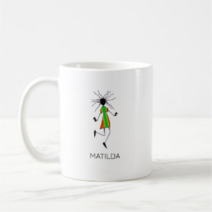 Taza De Café Arte africano, Chica moderno y elegante de bailari