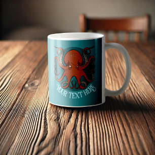 Taza De Café Arte alternativo de pulpo Agrega el diseño de tu t