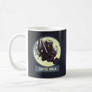 Taza De Café Arte Animal Alternativo de Ninja Gato Negro Extrav