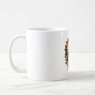 Taza De Café Arte Animal Retro Botánico Floral Perezoso Vintage